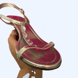 Silver Beaded sandals #glamour Silver Slipper 8.5